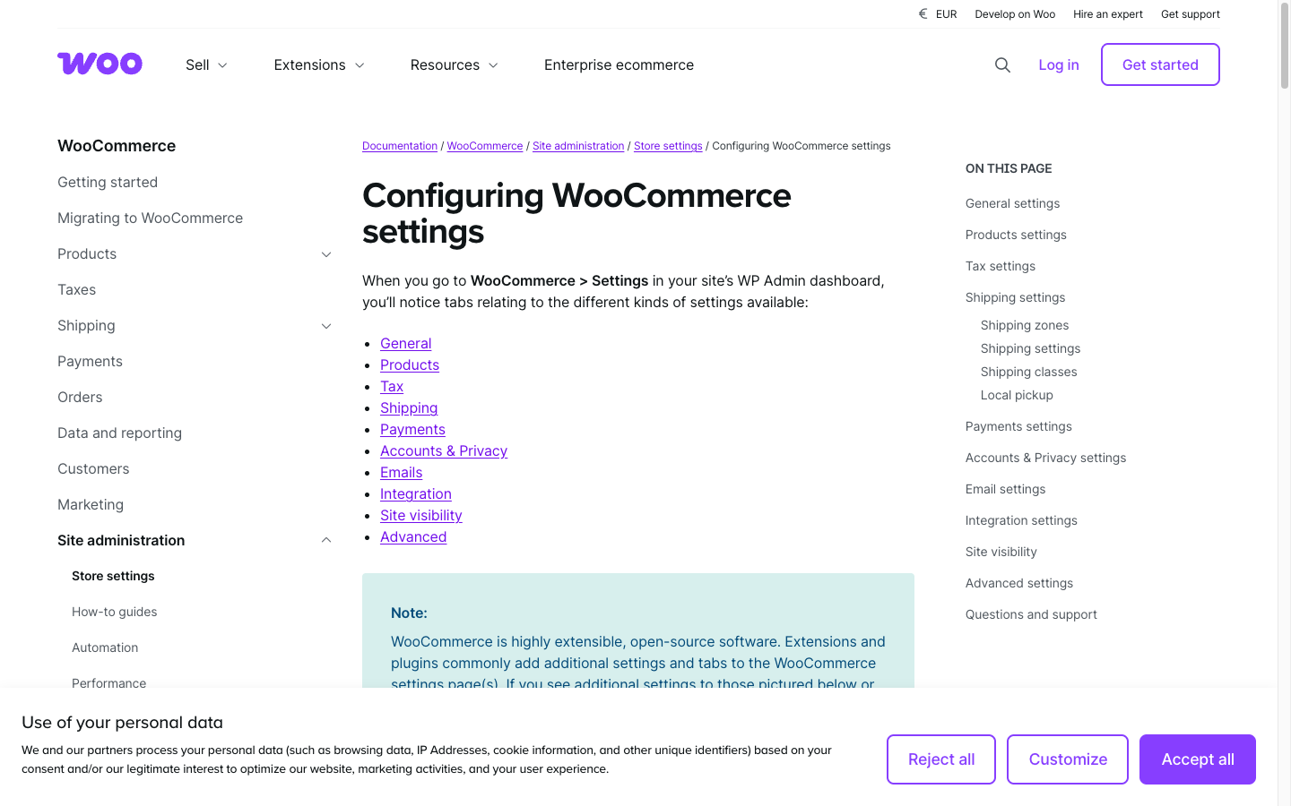 WooCommerce — documentation officielle de la plateforme e-commerce
